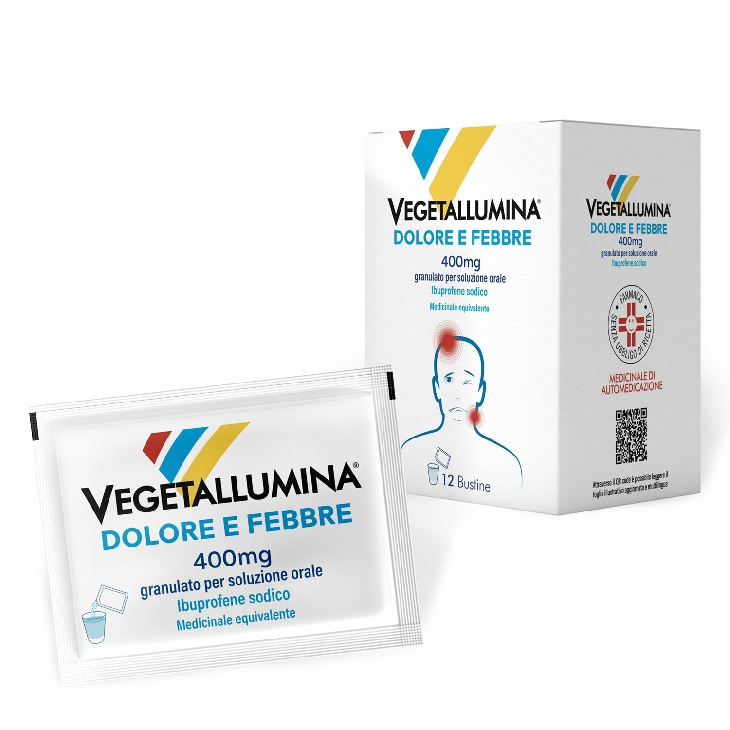 Vegetallumina Dolore e Febbre 400mg 12 bustine-2
