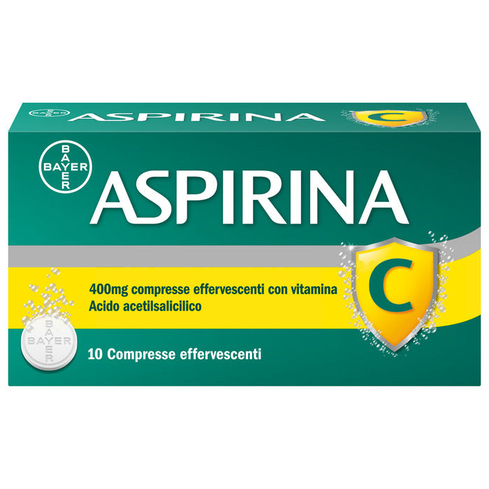 Aspirina C Antinfiammatorio Antidolorifico per Influenza Raffreddore e febbre con Vitamina C 10 Cpr-0