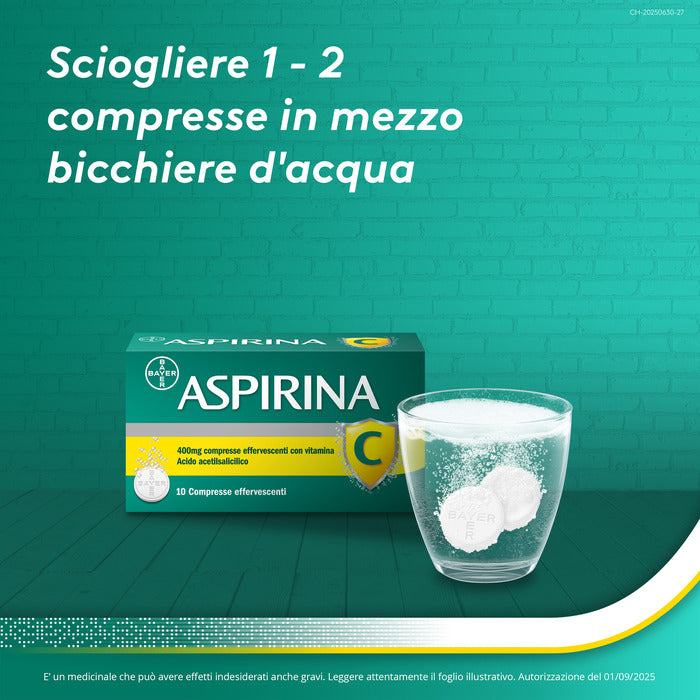 Aspirina C Antinfiammatorio Antidolorifico per Influenza Raffreddore e febbre con Vitamina C 10 Cpr-5