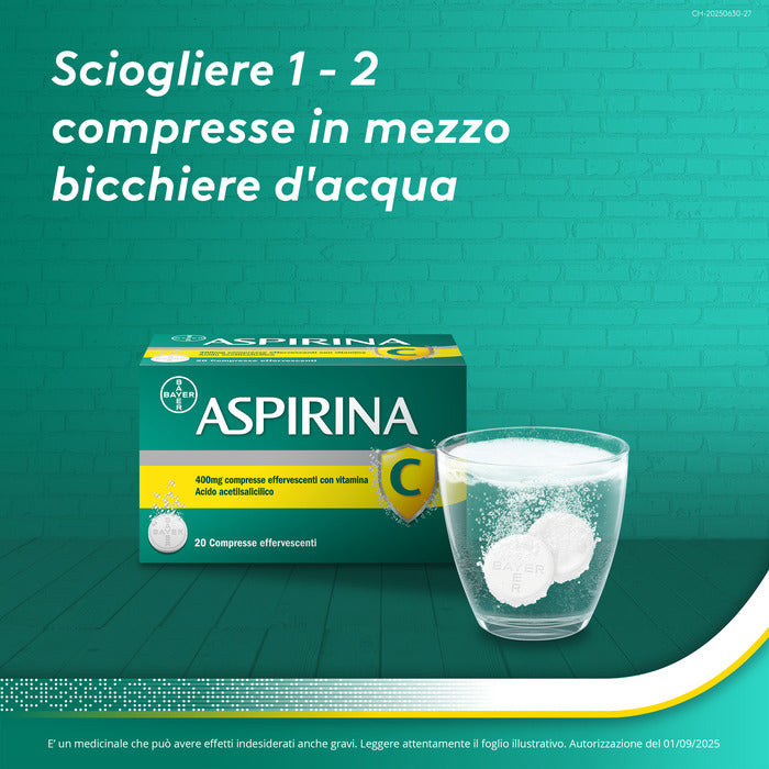 Aspirina C Antinfiammatorio Antidolorifico per Influenza Raffreddore e Febbre con Vitamina C 20 Cpr-5