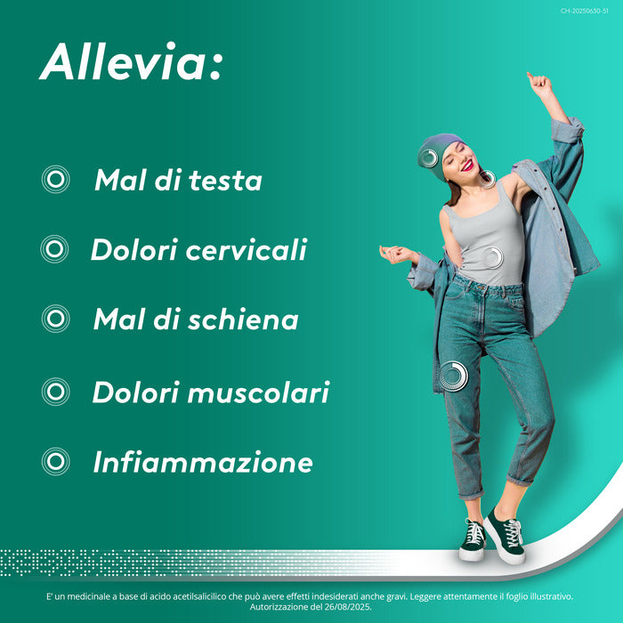 Aspirina in Granuli Senz'Acqua Antidolorifico e Antinfiammatorio contro Mal di Testa e Dolore 10 Bst-26