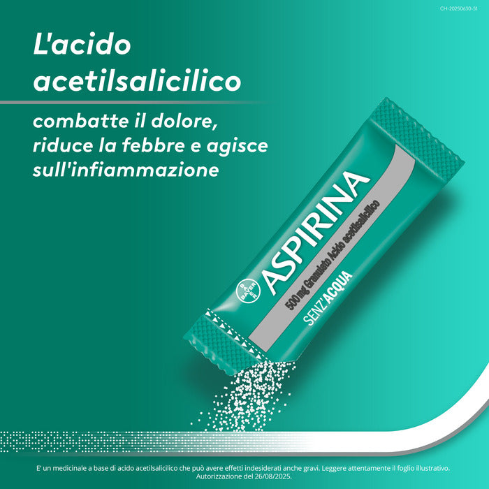 Aspirina in Granuli Senz'Acqua Antidolorifico e Antinfiammatorio contro Mal di Testa e Dolore 10 Bst-27