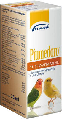 Piumedoro Tuttovitamine alimento complementare per volatili 25ml-2
