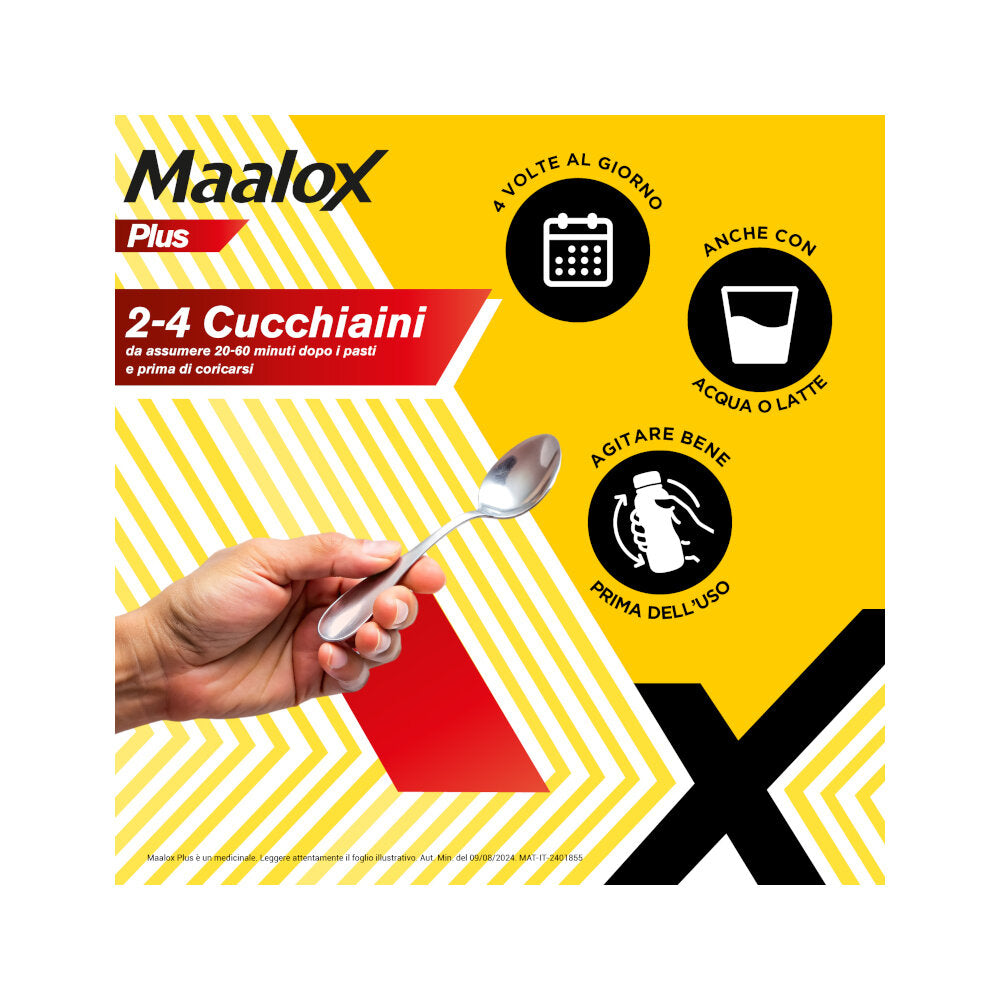 Maalox Plus Sospensione Orale Contro Bruciore e Acidità di Stomaco 250 ml-6