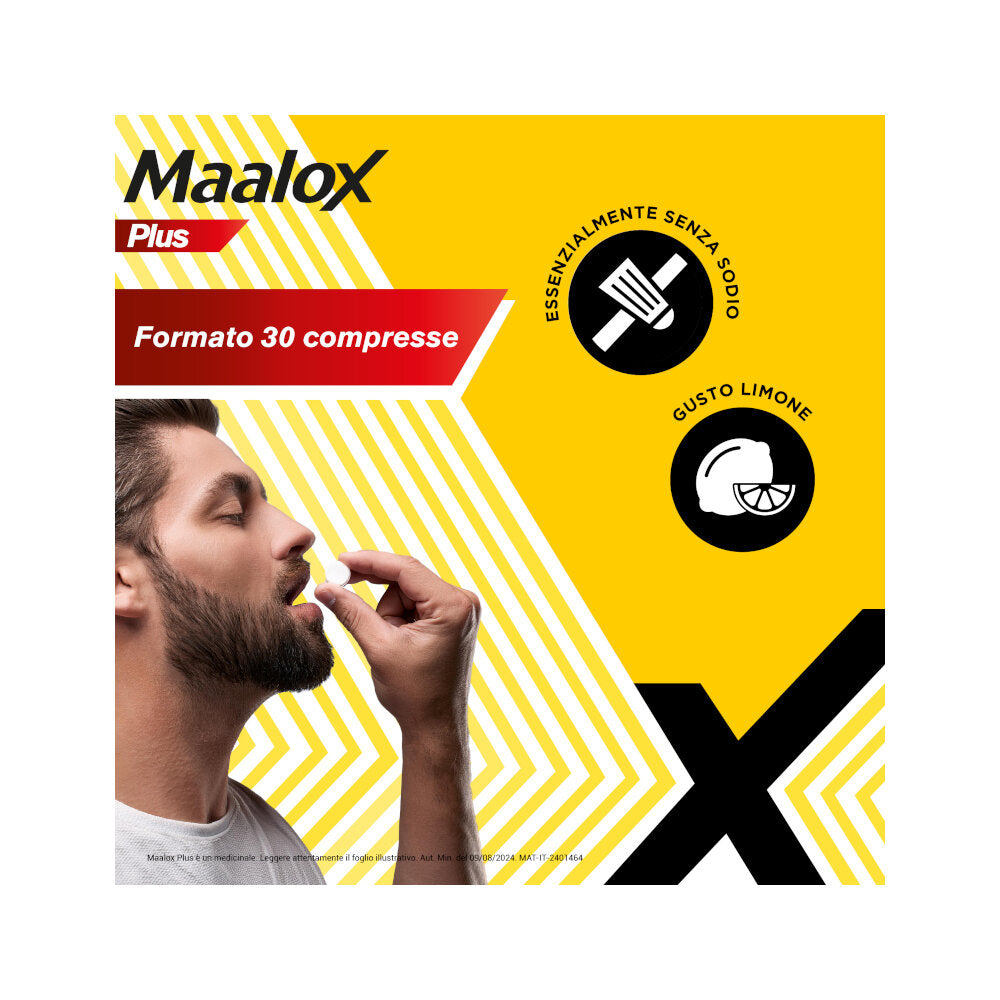 Maalox Plus Azione Rapida Contro Bruciore e Acidità di Stomaco 50 cpr-5