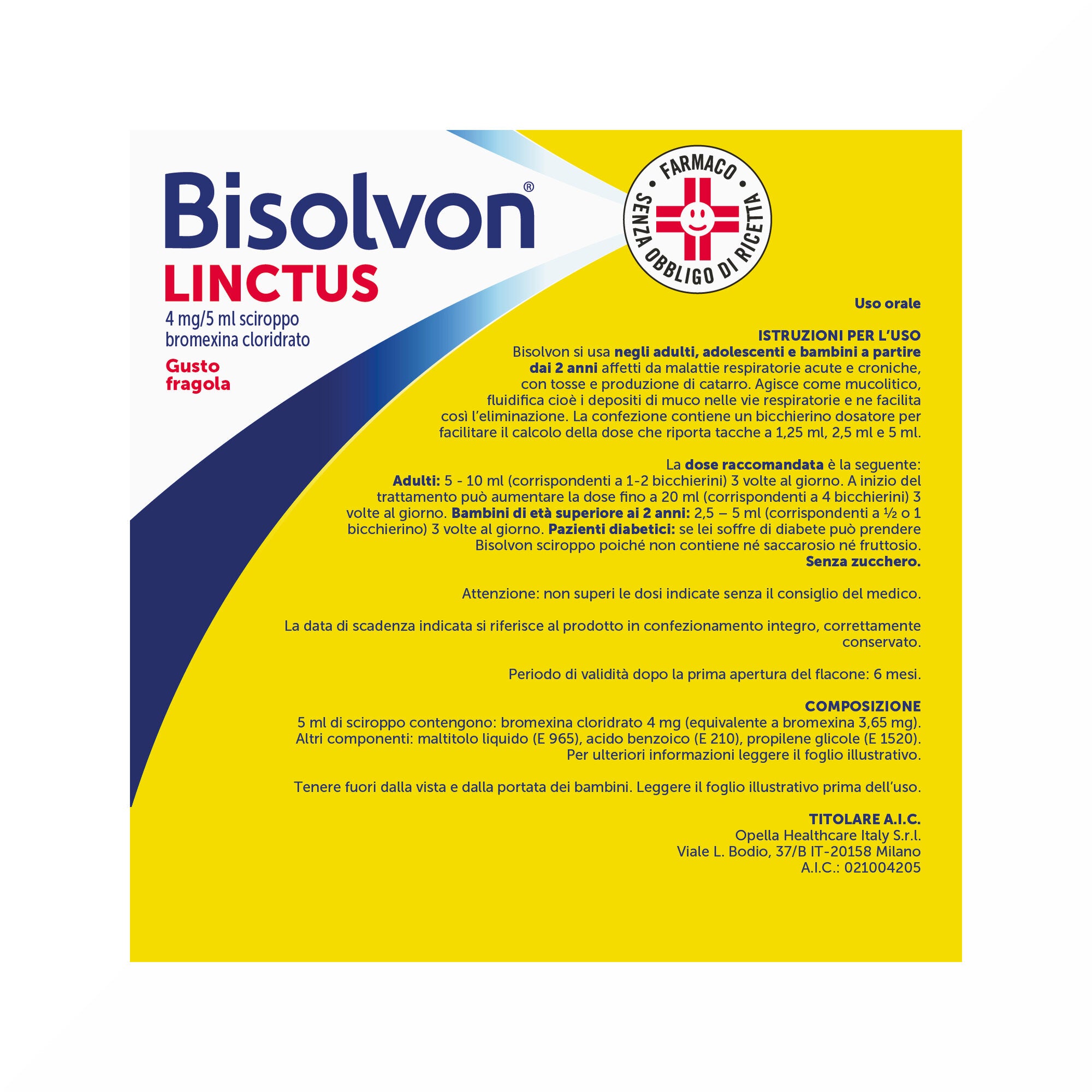 Bisolvon Linctus Sciroppo Mucolitico Per Tosse Grassa 2anni+ Fragola 200ml-11