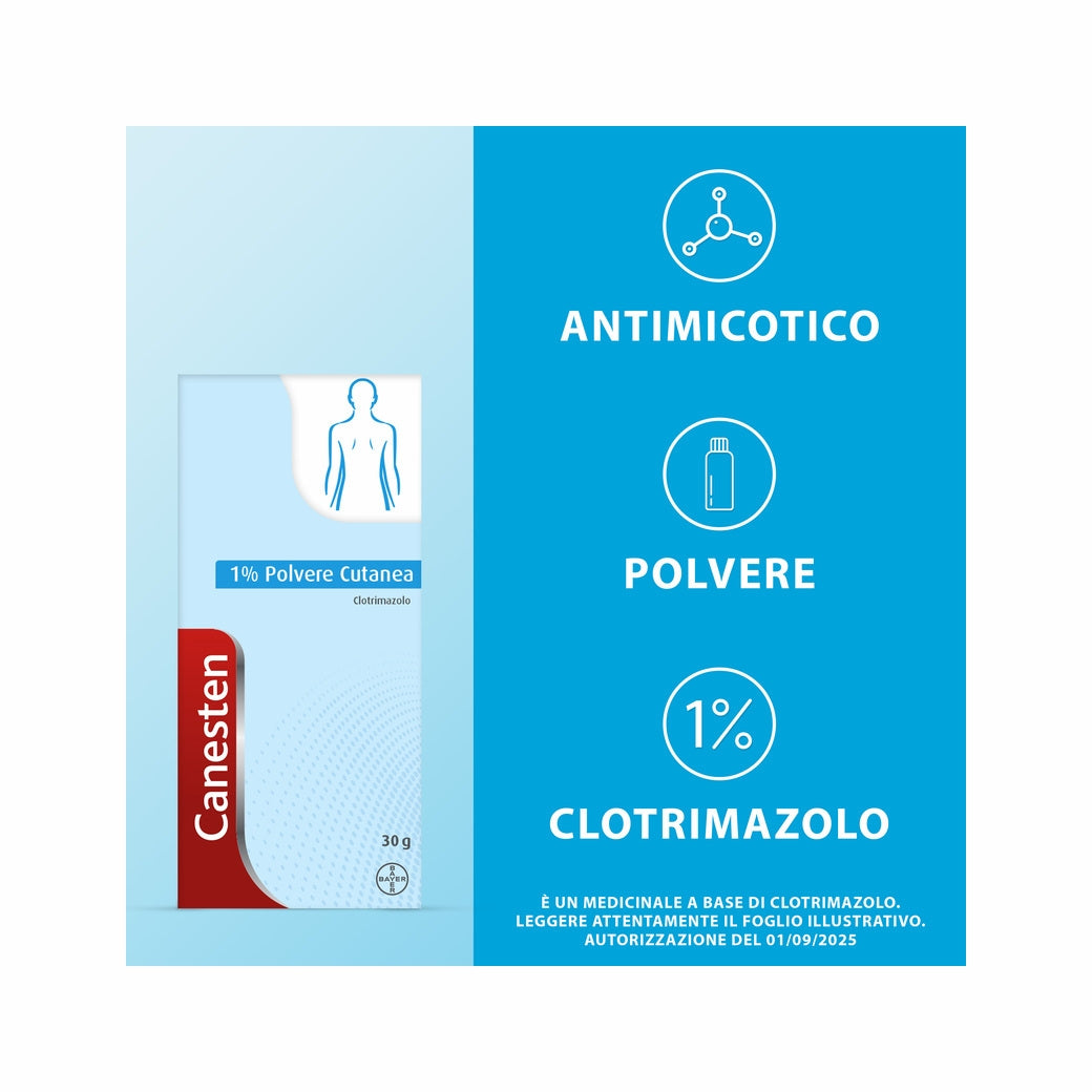 Canesten Polvere Cutanea Trattamento Antimicotico Antifungino contro Funghi e Micosi della pelle 30g-10