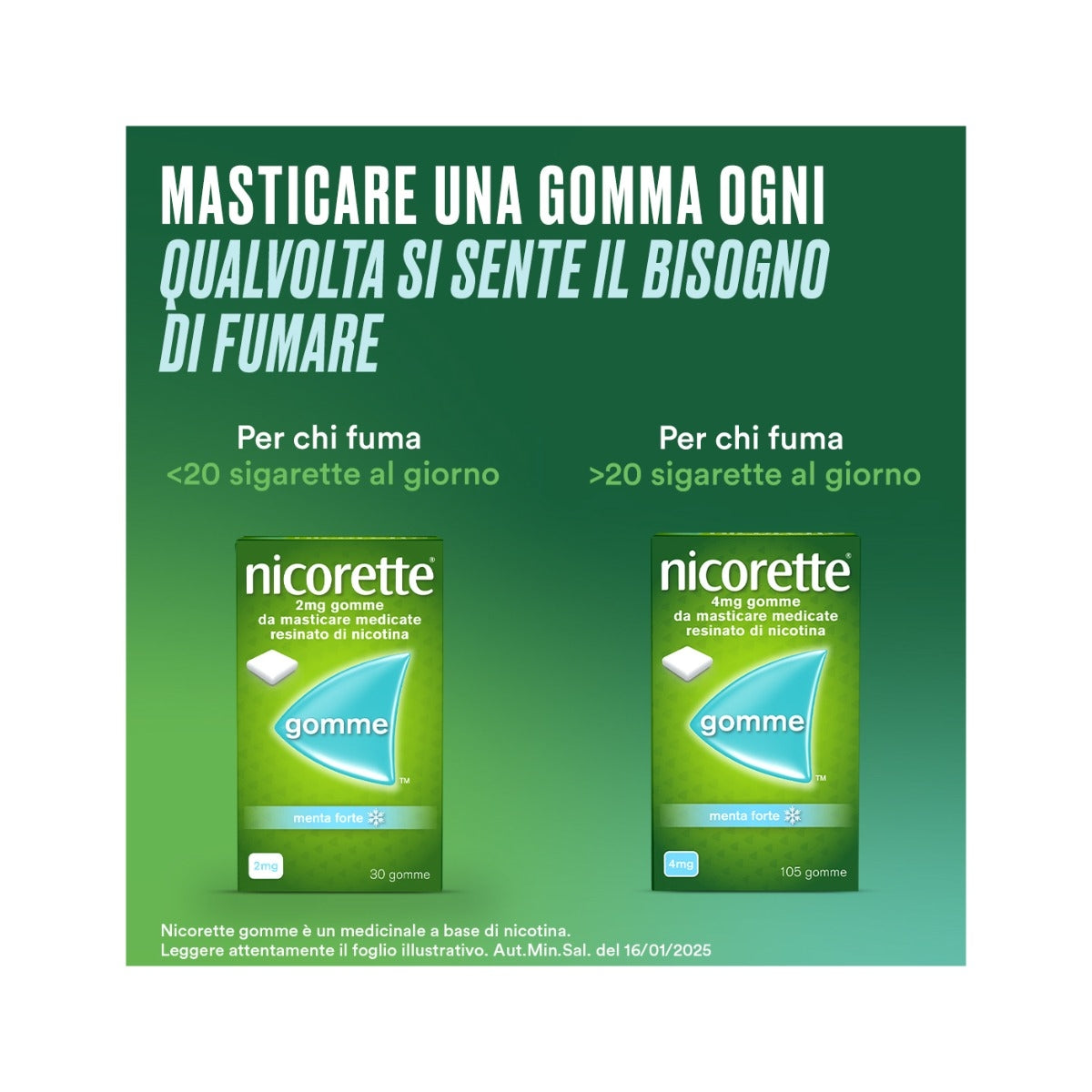 Nicorette gomme da masticare medicate 30 gomme-12