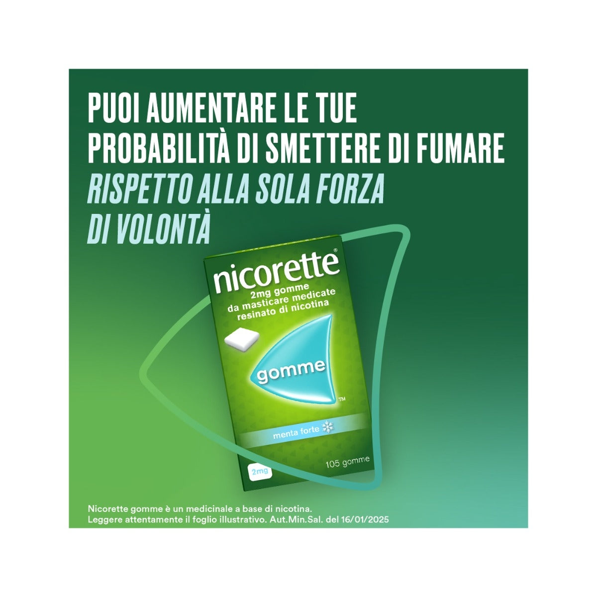 Nicorette 105 Gomme Masticabili 2mg Menta - Sollievo Fumo-6
