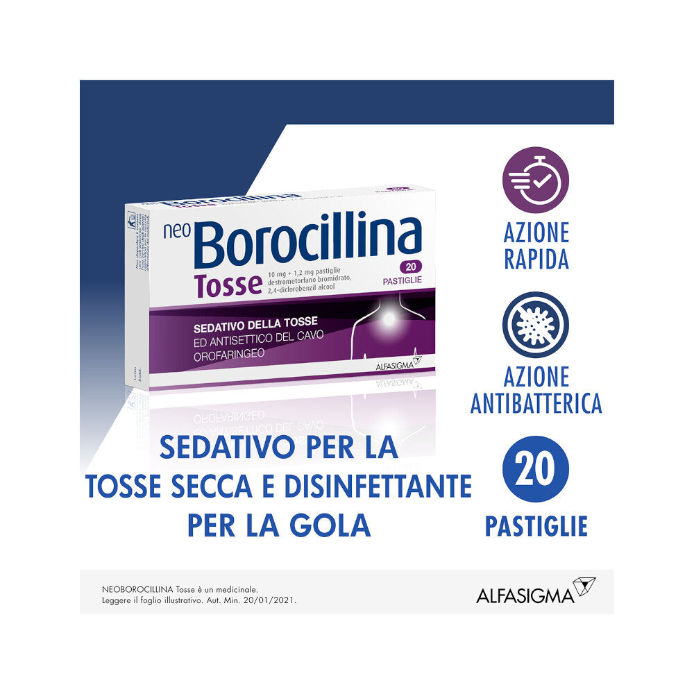 Neoborocillina Tosse 20 Compresse Orosolubili-4