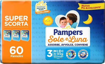 Pampers Sole Luna Trio Midi 60 Pezzi-1