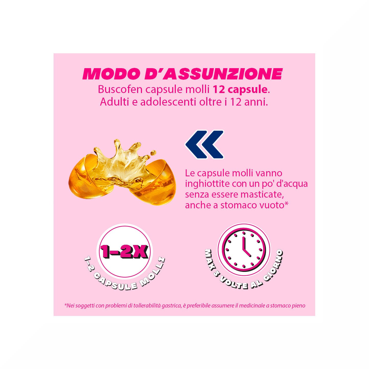 Buscofen 200 mg Con Ibuprofene Analgesico Contro Dolori Da Ciclo 12 Capsule Molli-12