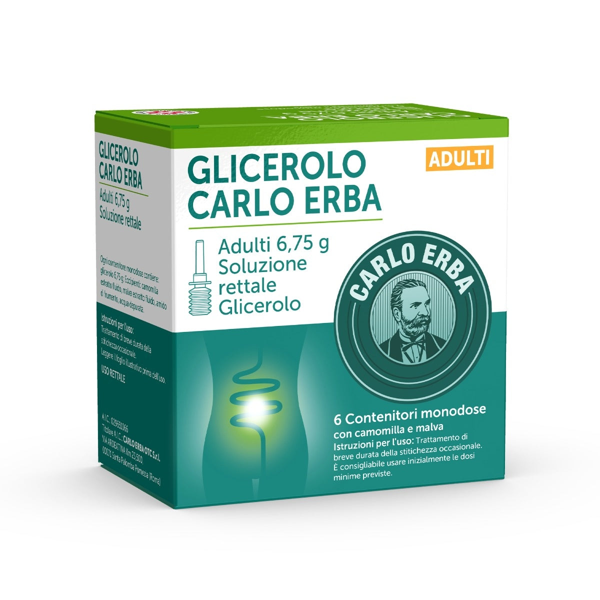 Glicerolo Carlo Erba Adulti 6,75g soluzione rettale 6 contenitori monodose con camomilla e malva-3