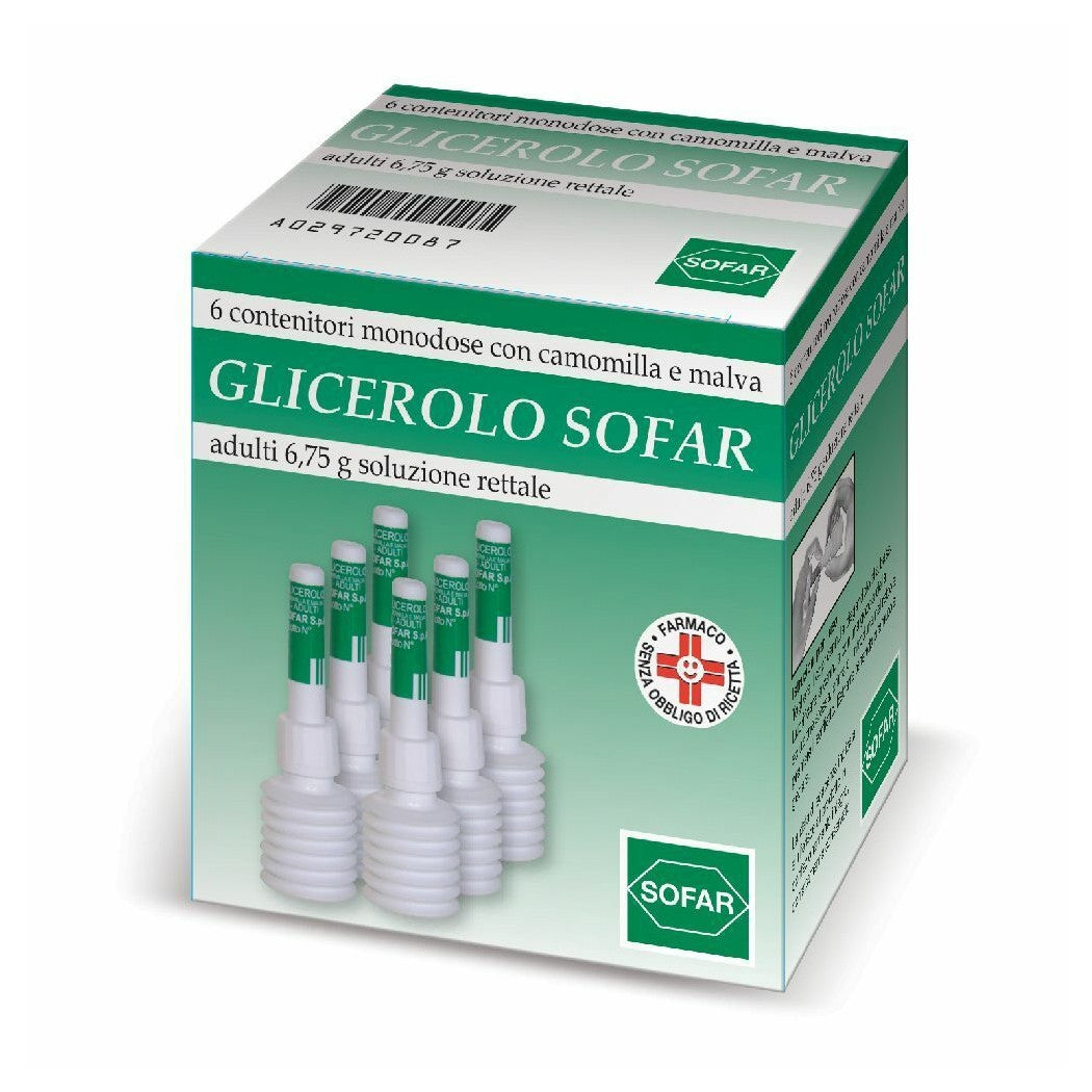 Sofar Glicerolo Soluzione rettale adulti monodose 6 contenitori da 6,75g-3