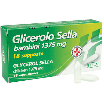 Glicerolo Supposte Bambini 18 supposte Sella-2