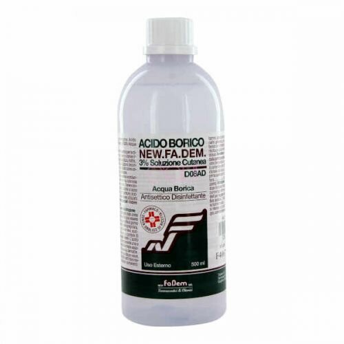 Acido Borico New.Fa.Dem Soluzione Cutanea 3% 500ml-1