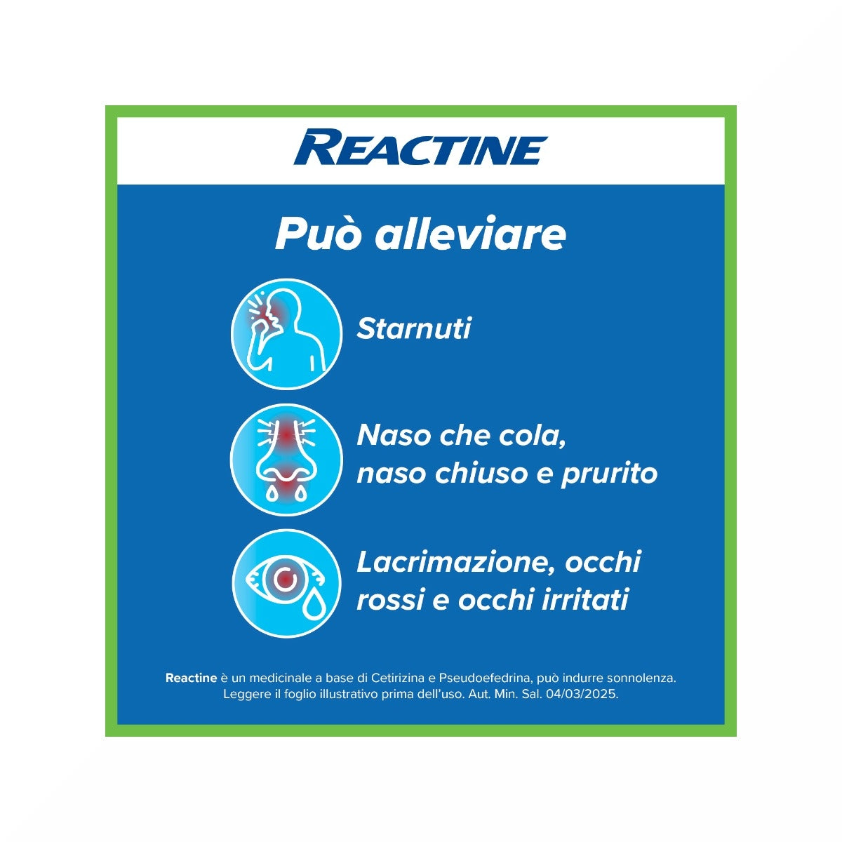 Reactine Allergia 6 Compresse Antistaminico Rinite Allergica e Rinorrea-5