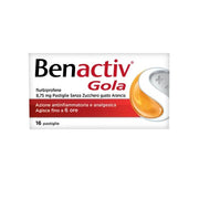 Benactiv Gola Arancia Senza Zucchero 16 Pastiglie Mal Di Gola-0