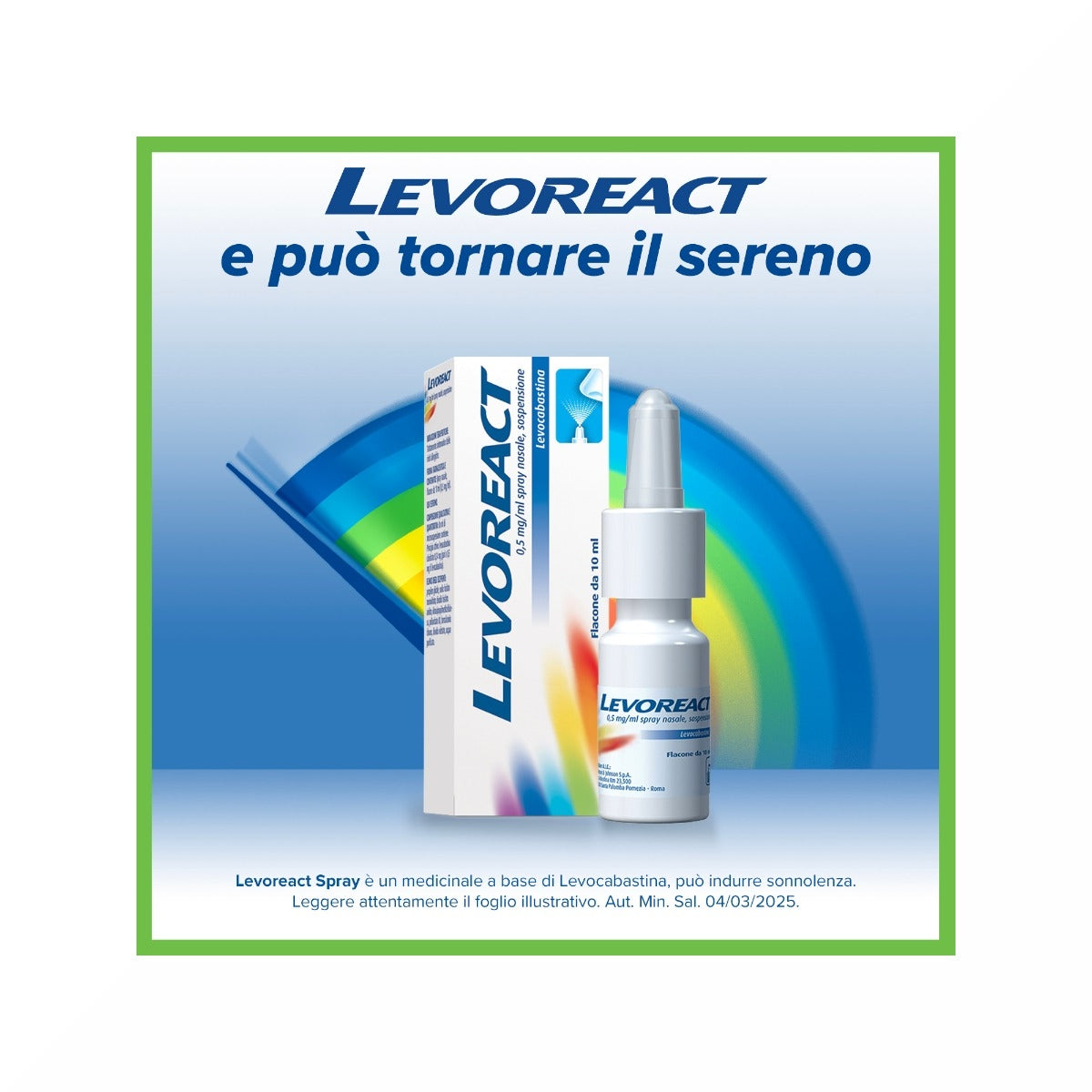 Levoreact Spray Nasale Antistaminico per Allergia Riniti Allergiche e Naso che Cola-8