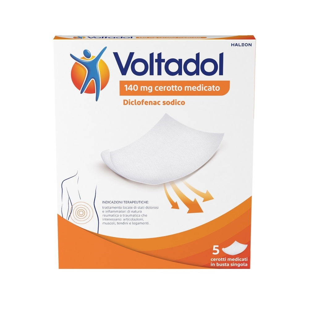 Voltadol Antinfiammatorio 140mg Diclofenac Dolori Muscolari Mal di Schiena 5 Cerotti Medicati-3