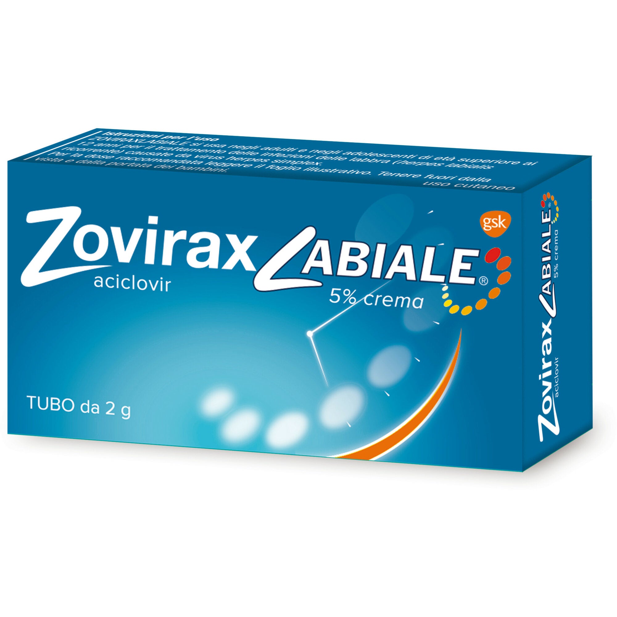 Zovirax Labiale Infezione Virus Herpes Simplex (Herpes Labiale) Labbra Adulti E Adolescenti 2 g-2