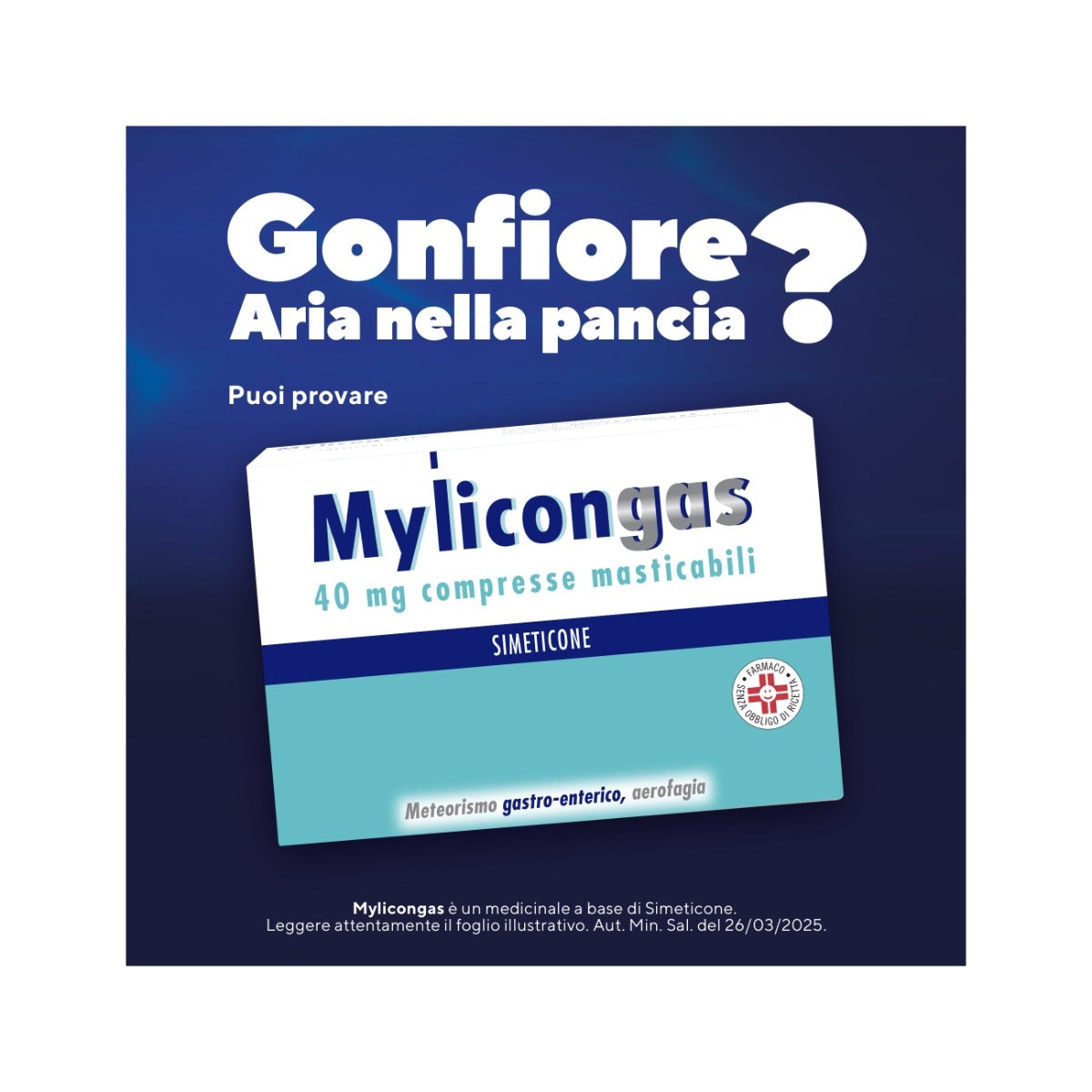 Mylicongas Aerofagia 50 Compresse per Flatulenza Meteorismo Gonfiore addominale-6