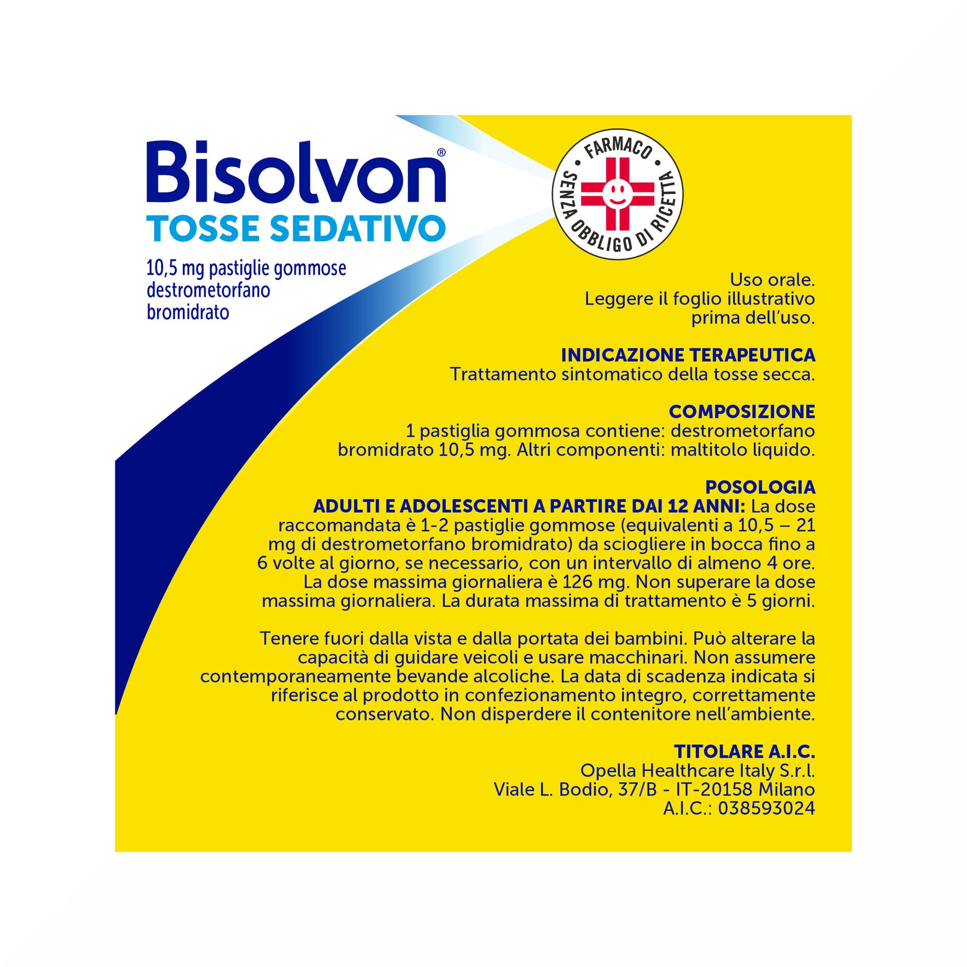 Bisolvon Tosse Sedativo Per Tosse Secca 20 Pastiglie Gommose-10