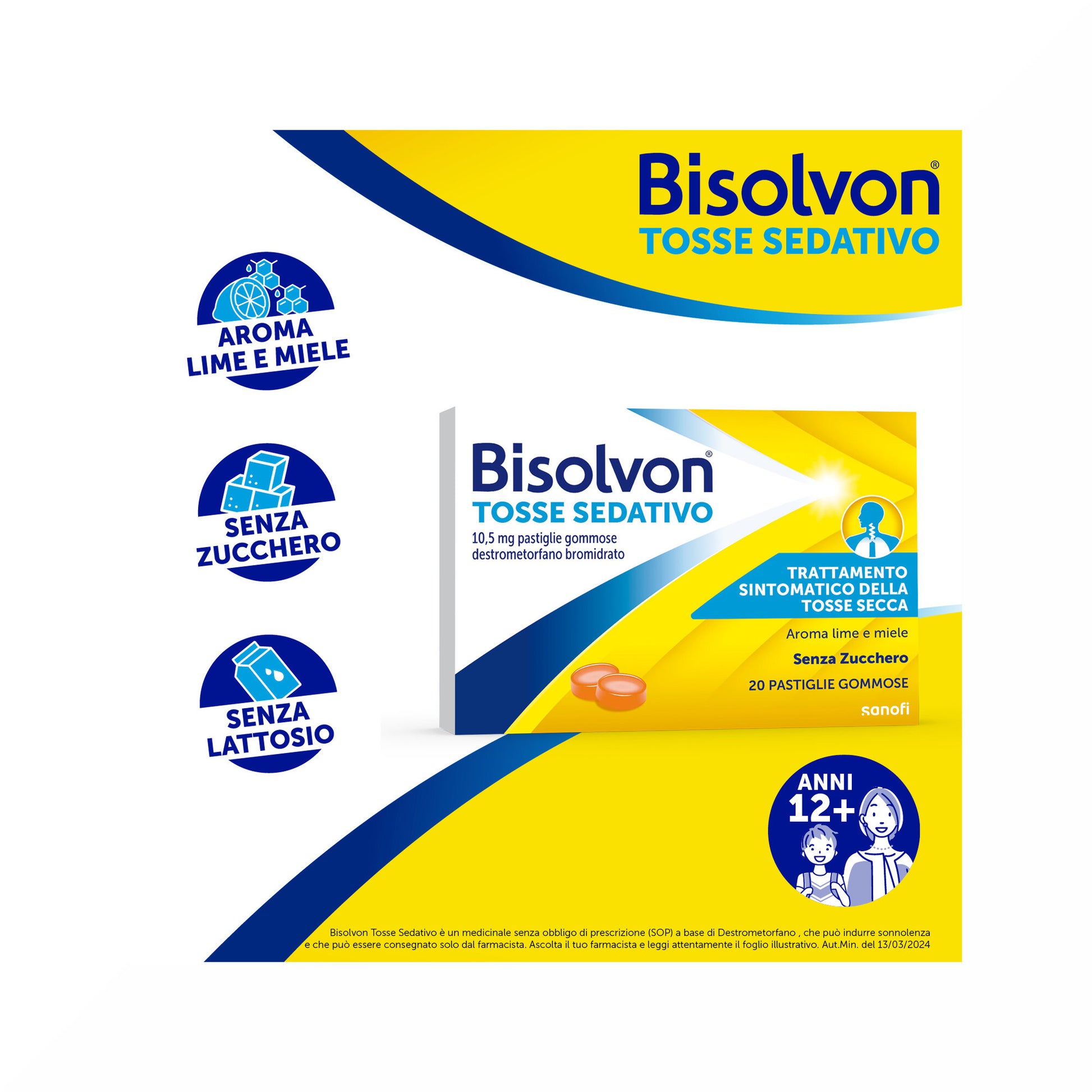Bisolvon Tosse Sedativo Per Tosse Secca 20 Pastiglie Gommose-13