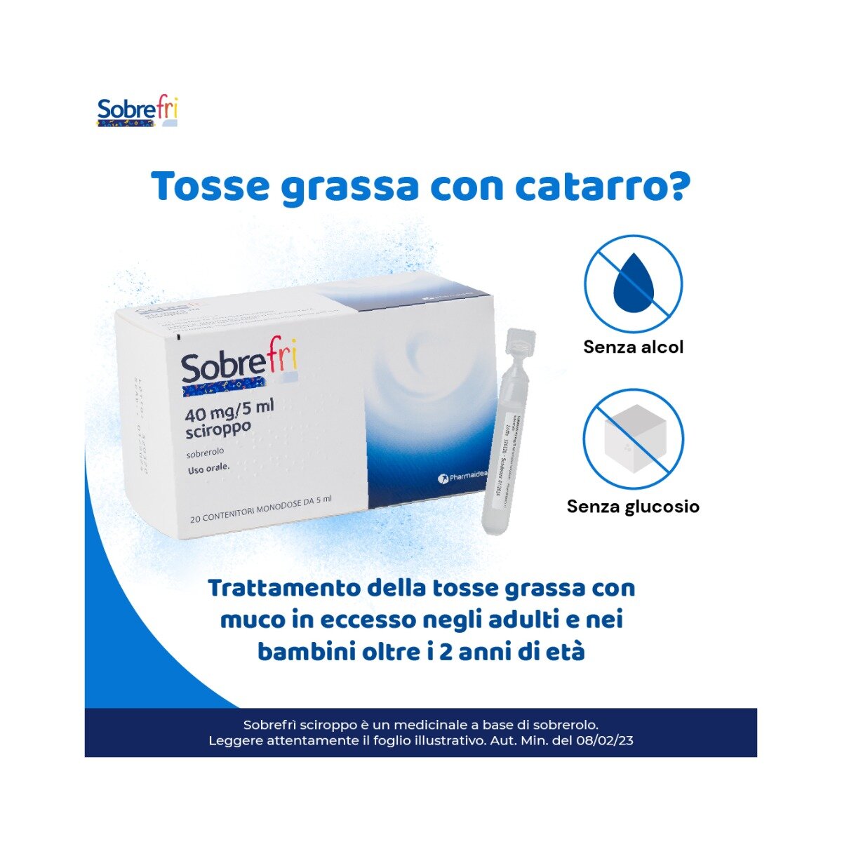 Sobrefri 40mg/5ml sciroppo 20 contenitori monodose da 5ml-4