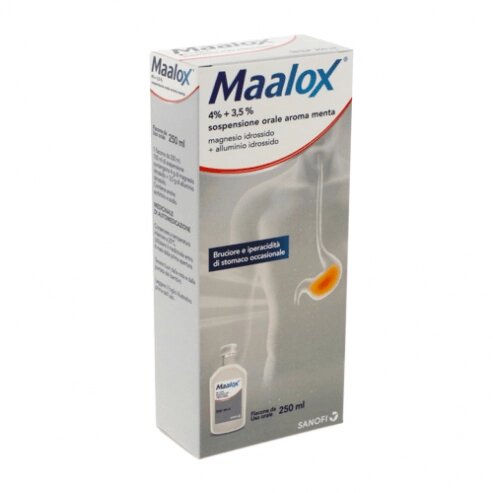 Maalox Sospensione Orale 4% + 3.5% aroma menta 250ml-2