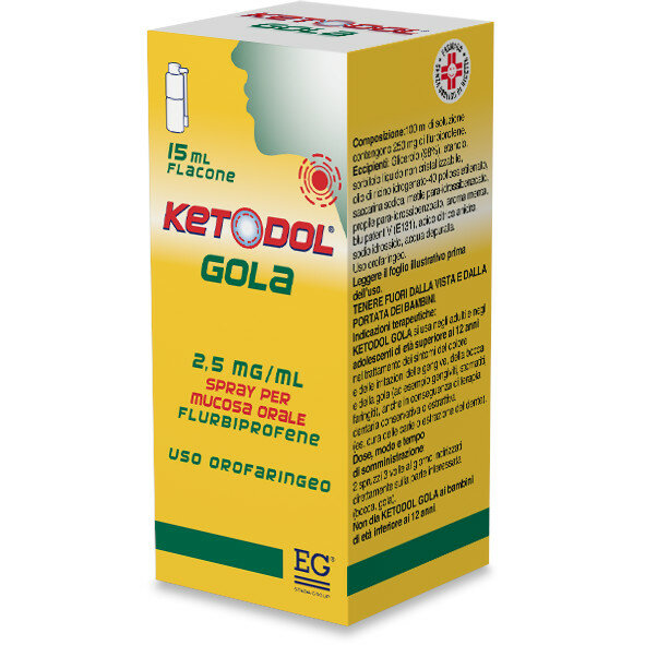 Ketodol Gola Spray per mucosa orale 2,5mg/ml 15ml-2