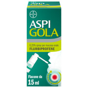 Aspi Gola Spray Antinfiammatorio per Gola Infiammata Faringite e Mal di gola con Flurbiprofene 15ml-10
