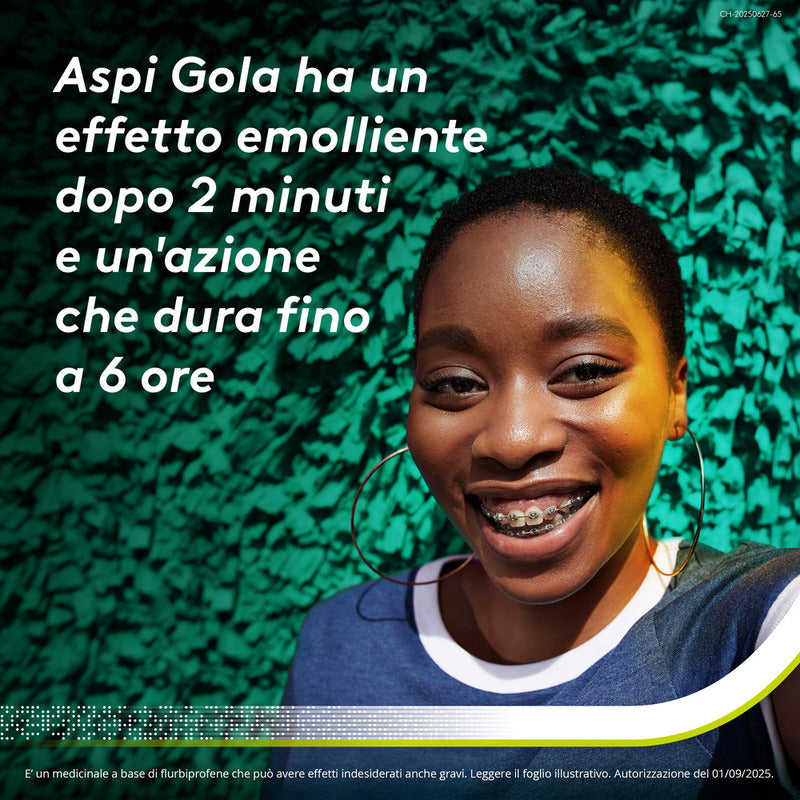 Aspi Gola Caramelle Antinfiammatorio per Gola Infiammata e Mal di gola 16 pastiglie Limone Miele-14