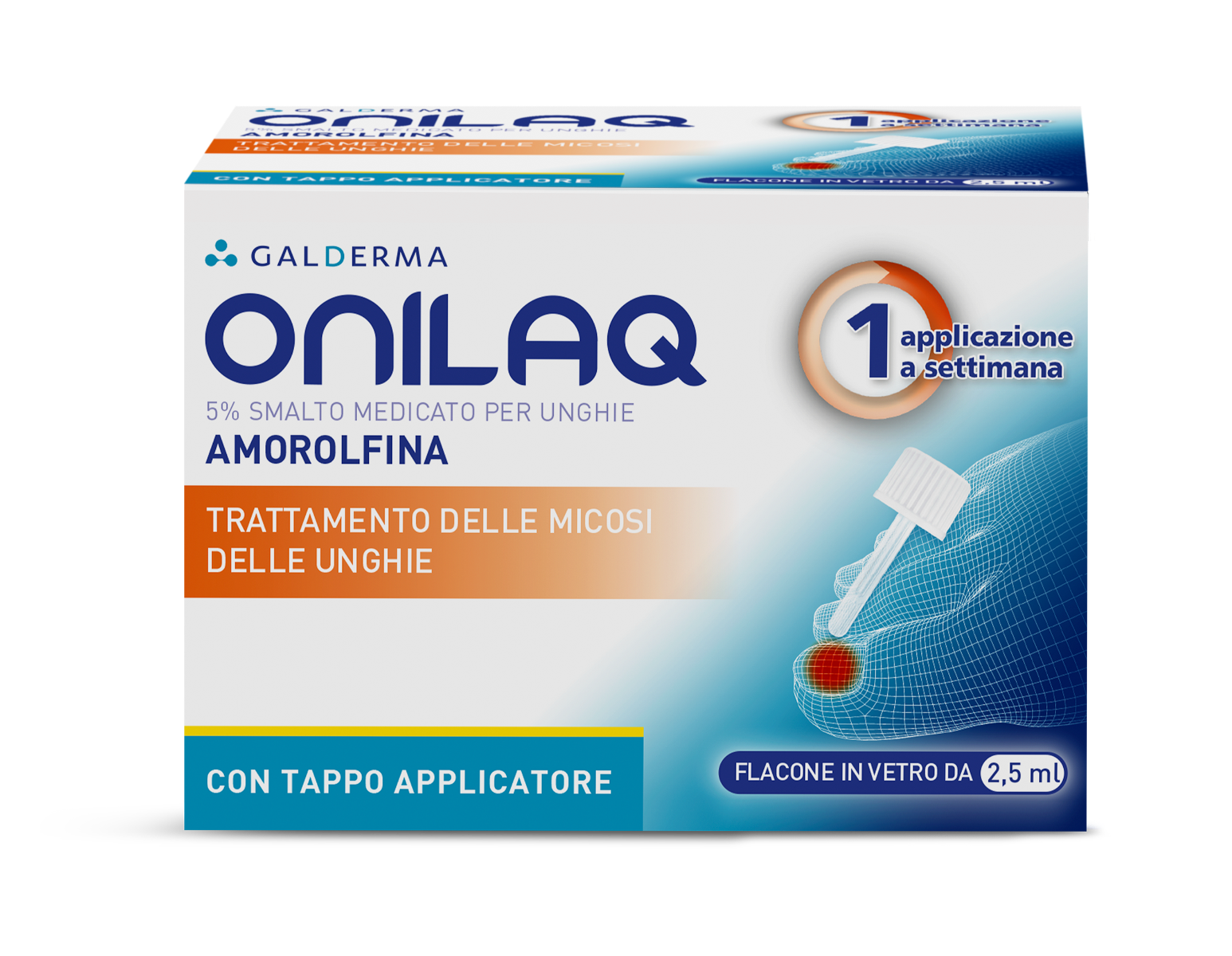 Onilaq Smalto medicato trattamento onicomicosi delle unghie 2,5ml-1