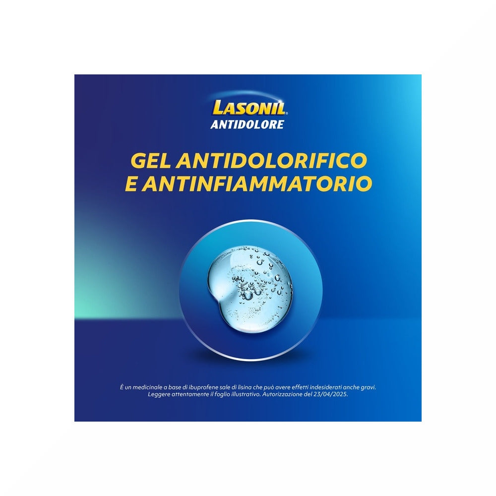 Lasonil Antidolore Gel Dolori Muscolari e Articolari Ibuprofene Sale di Lisina 10% 50gr-12
