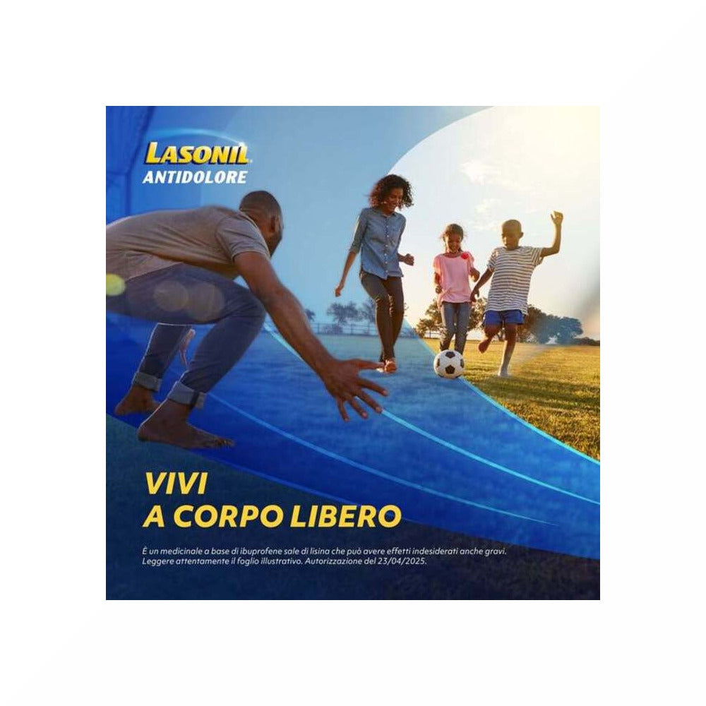 Lasonil Antidolore Gel Dolori Muscolari Articolari Ibuprofene Sale di Lisina 10% 120gr-14