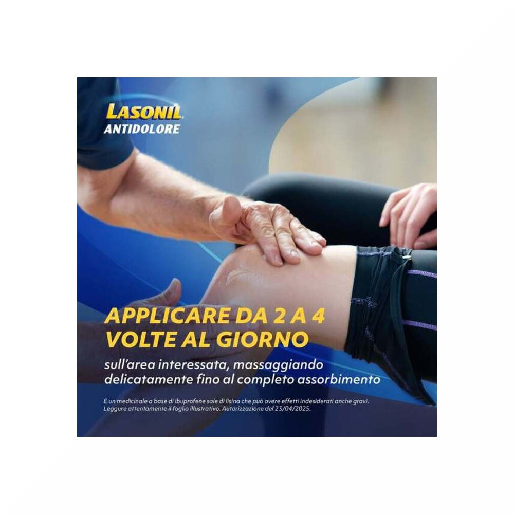Lasonil Antidolore Gel Dolori Muscolari Articolari Ibuprofene Sale di Lisina 10% 120gr-16