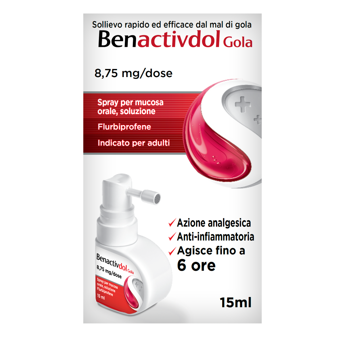 Benactivdol Gola Spray per il cavo faringeo 15ml-2