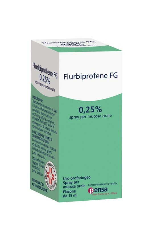 Pensa Flurbiprofene 0,25% Spray per mucosa orale 14ml-2