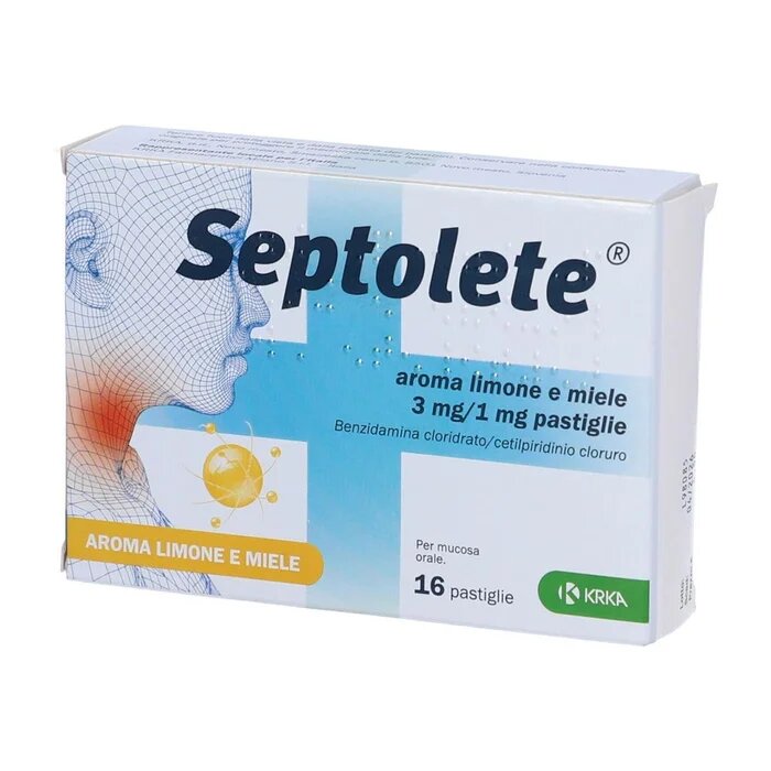 Septolete 3mg + 1mg Aroma Limone e Miele 16 pastiglie-1