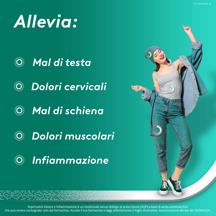 AspirinaAct Dolore e Infiammazione Antidolorifico Antinfiammatorio per Mal di Testa e Dolori 12 Cpr-10