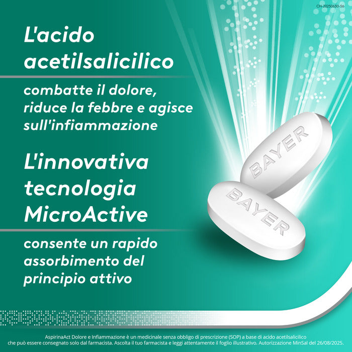 AspirinaAct Dolore e Infiammazione Antidolorifico Antinfiammatorio per Mal di Testa e Dolori 12 Cpr-11