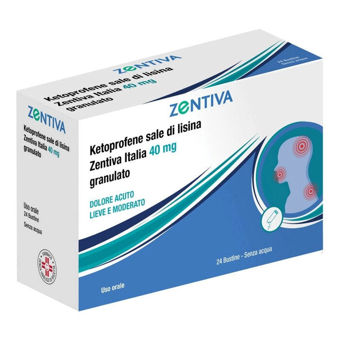 Zentiva Ketoprofene Sale di lisina Zenitiva Italia 40mg 24 bustine-2