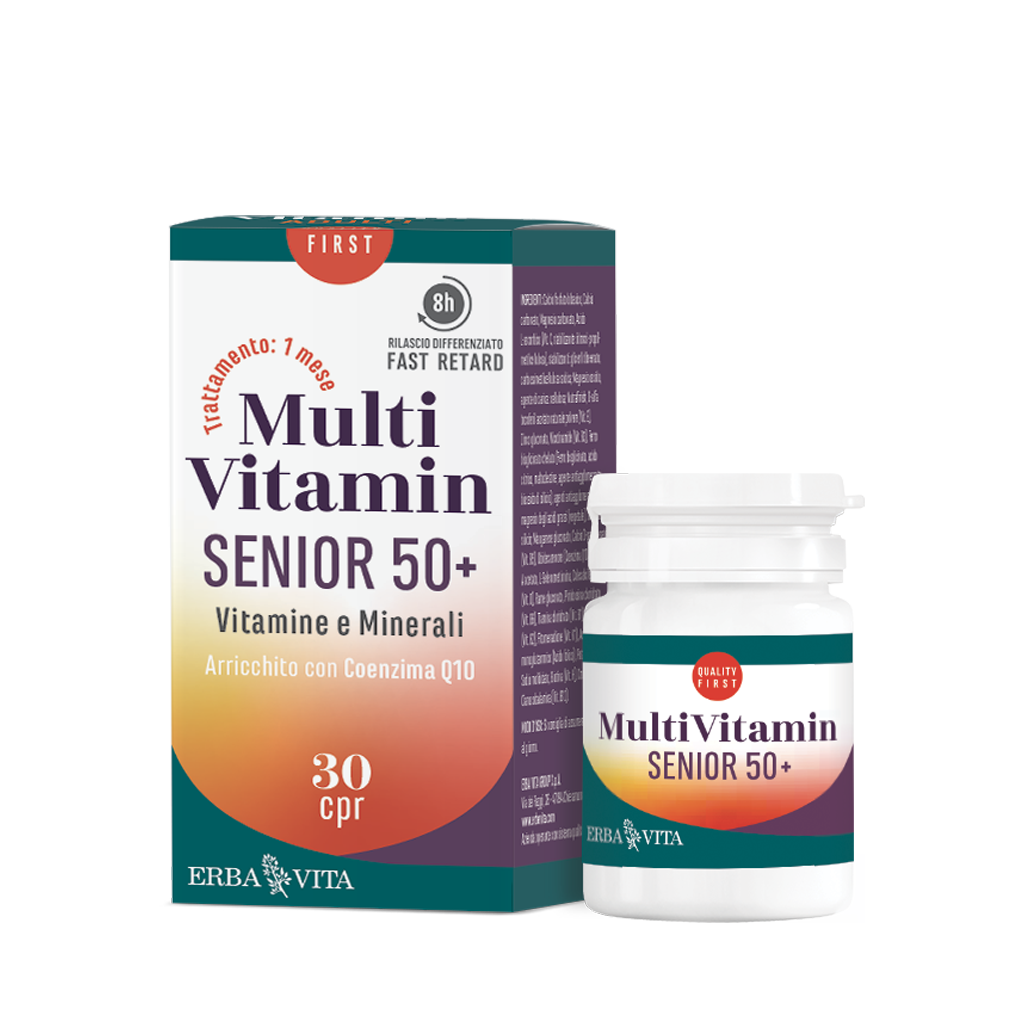 Erba Vita MultiVitamin Senior 50+ Vitamine E Minerali 30 Compresse-1