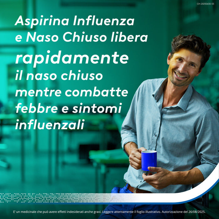 Aspirina Influenza Naso Chiuso 20 Buste - Antidolorifico e Decongestionante-2