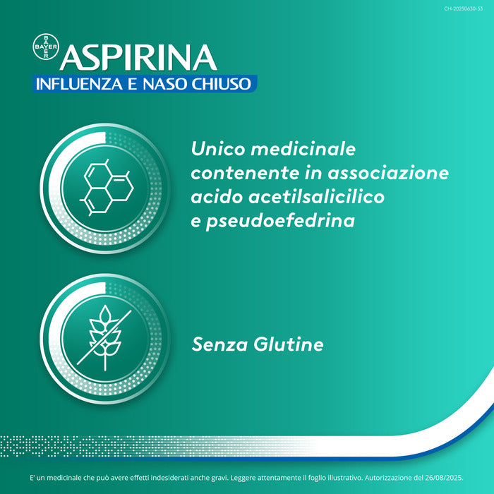 Aspirina Influenza Naso Chiuso 20 Buste - Antidolorifico e Decongestionante-4