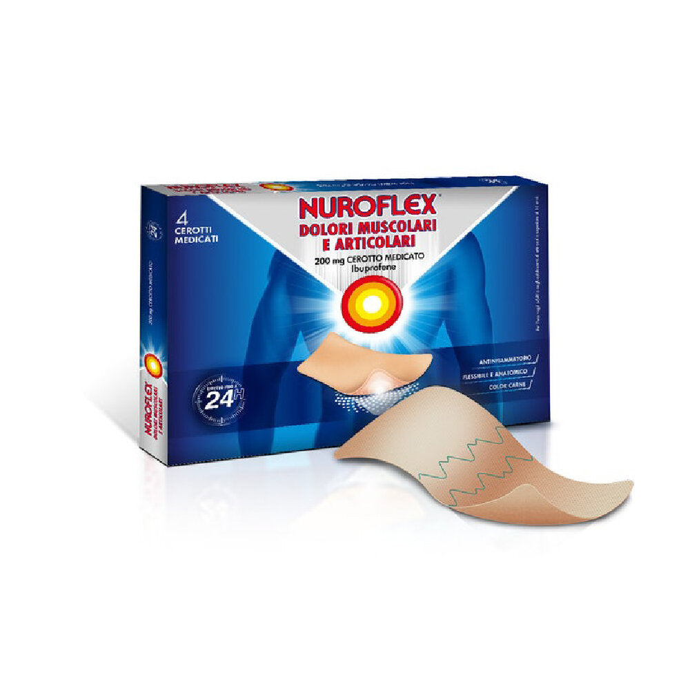 Nuroflex Dolori muscolari e articolari 200mg Ibuprofene 4 cerotti-8