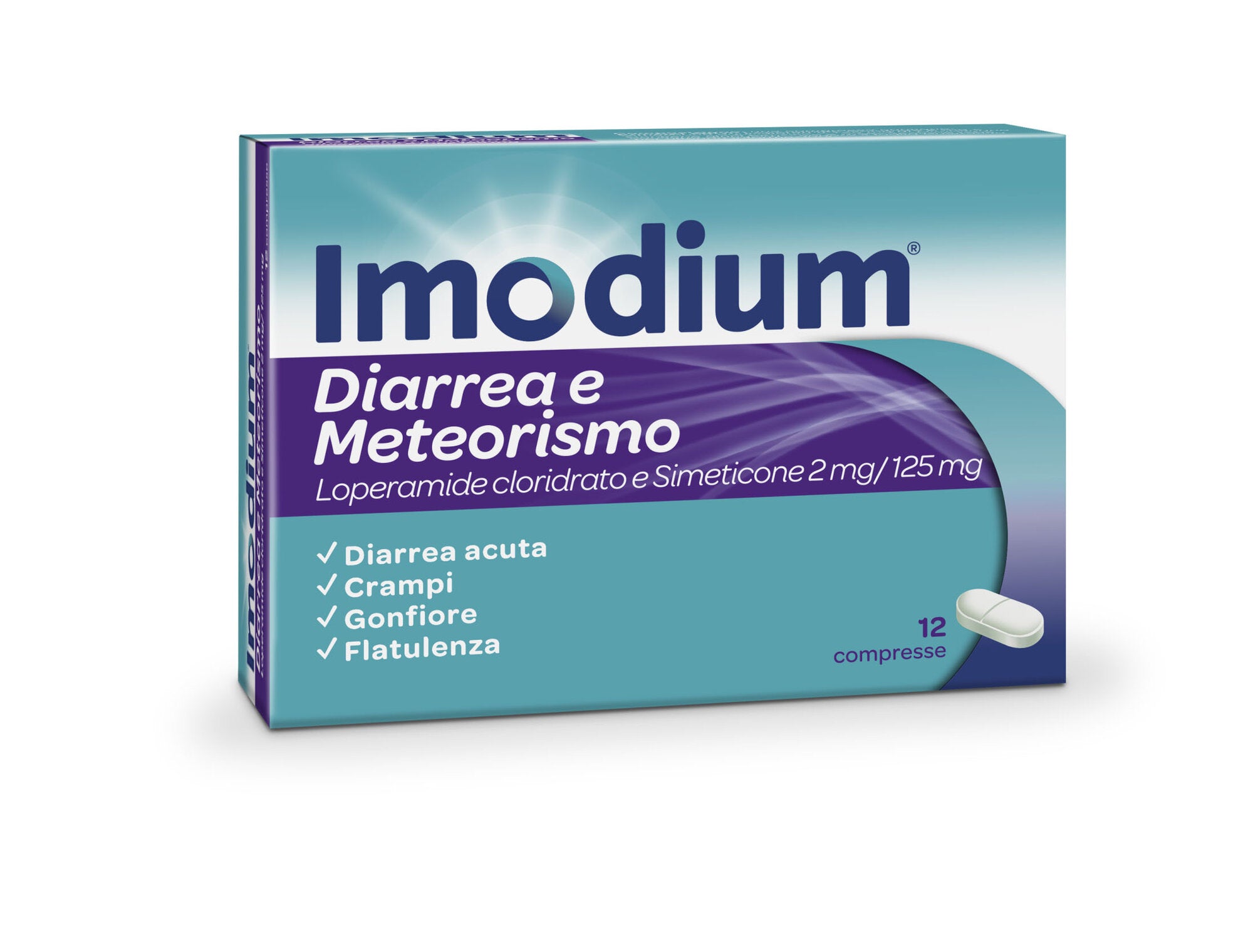 Imodium Diarrea e Meteorismo 12 Compresse-1