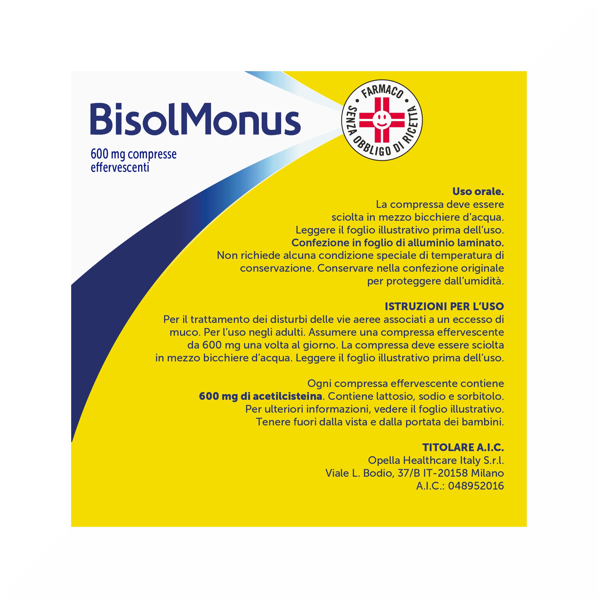 Bisolmonus 600mg 10 Compresse Effervescenti-2