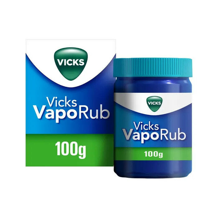 Vicks VapoRub Rimedio Per Raffreddore/Mal Di Gola/Tosse/Naso Chiuso Vasetto 100g-7